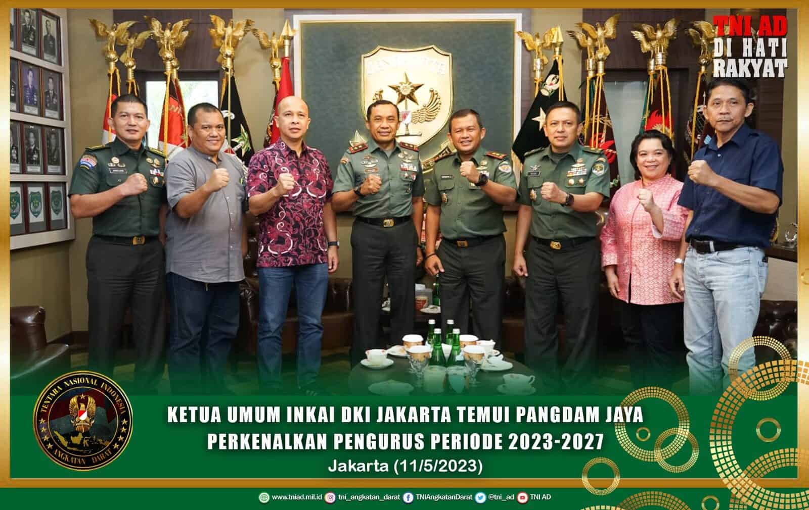 Ketua Umum Inkai DKI Jakarta Temui Pangdam Jaya Perkenalkan Pengurus Periode 2023-2027