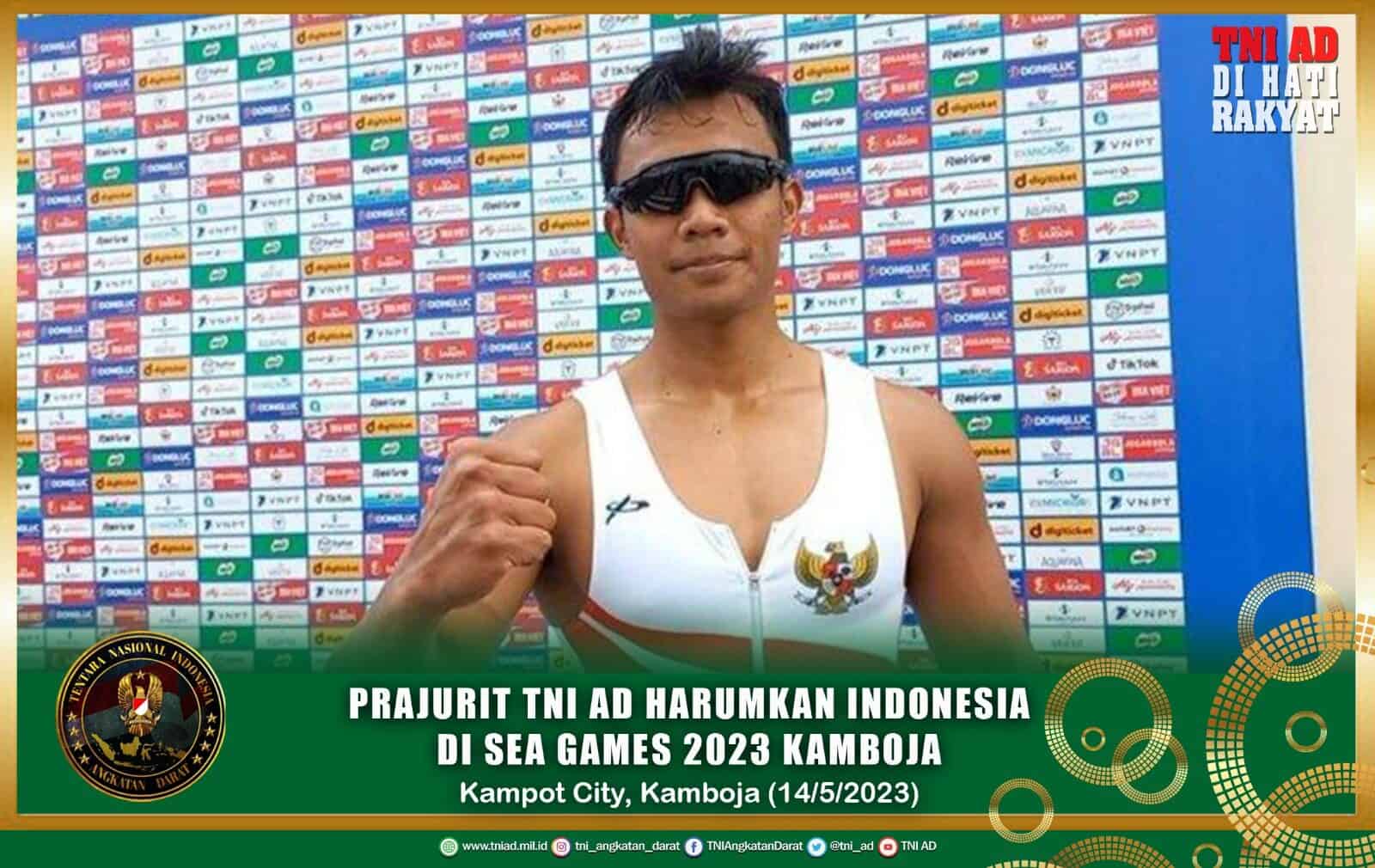 Prajurit TNI AD Harumkan Indonesia di SEA Games 2023 Kamboja
