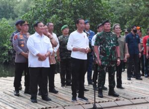 Kasad Dampingi Presiden Pada Acara Puncak Penanaman Mangrove Nasional