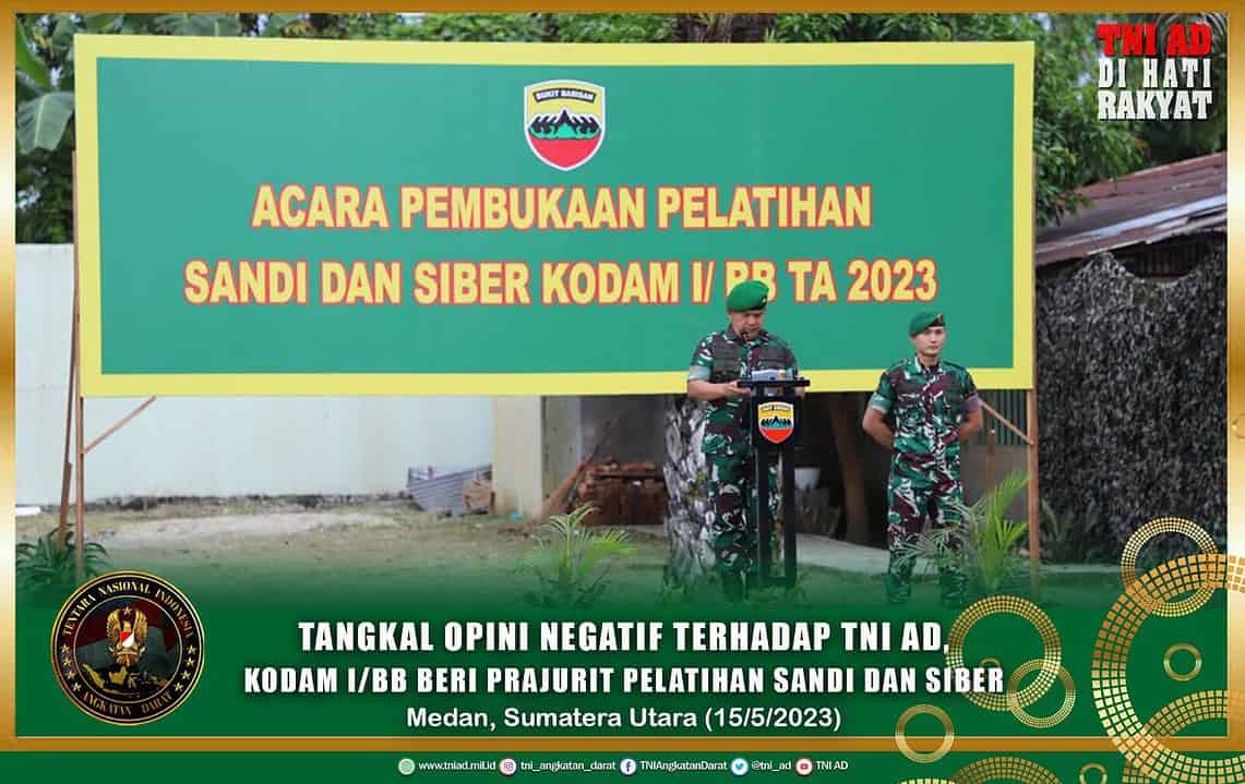 Tangkal Opini Negatif Terhadap TNI AD, Kodam I/BB Beri Prajurit Pelatihan Sandi dan Siber