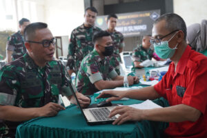 Peringati HUT Kodam III/Slw ke 77, Korem 061/Sk Gelar Baksos Donor Darah