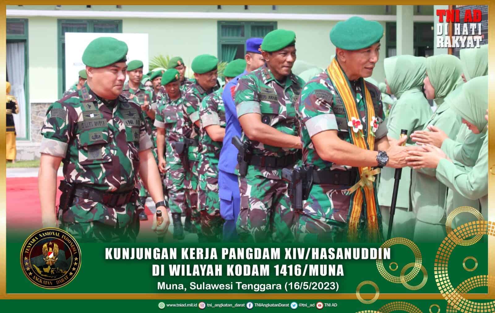 Kunjungan Kerja Pangdam XIV/Hasanuddin di Wilayah Kodim 1416/Muna