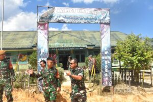 Danrem 121/Abw Tinjau Patok Batas Negara dan Pos Pamtas Sungai Kelik