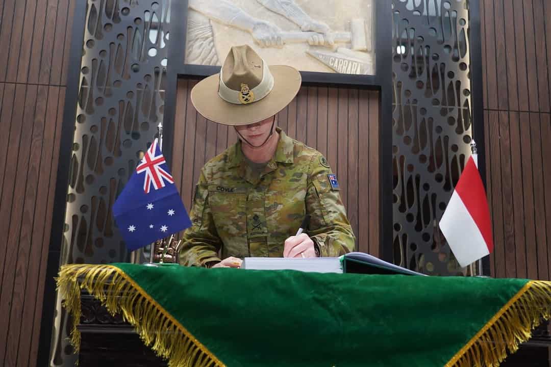 Dankodiklatad Sambut Kunjungan Kehormatan Commander Forces Command Australia, MG Susan Coyle