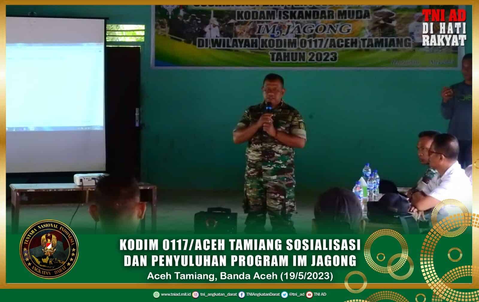 Kodim 0117/Aceh Tamiang Bersama Dinas Pertanian Kabupaten Aceh Tamiang Laksanakan Sosialisasi dan Penyuluhan Program IM Jagong