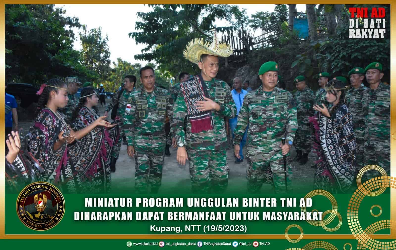 Ditinjau Pangdam IX/Udayana, Miniatur Program Unggulan Binter TNI AD Diharapkan Dapat Bermanfaat untuk Masyarakat