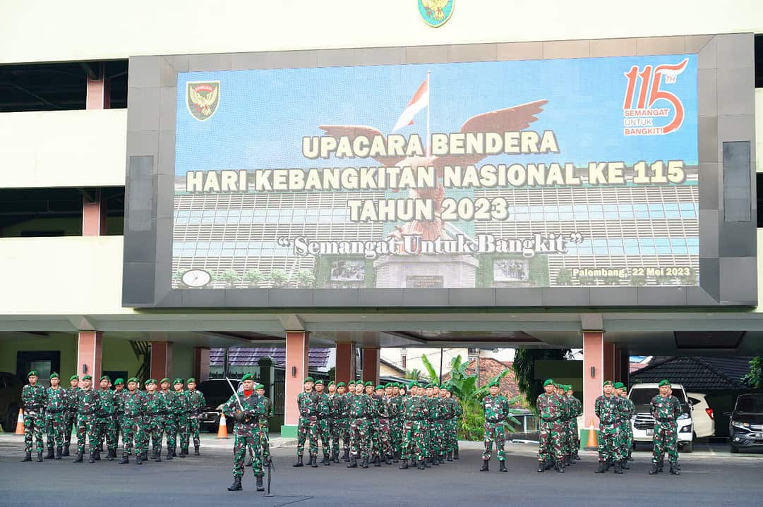 Kodam II/Sriwijaya Peringati Harkitnas 2023 Dengan Upacara Bendera