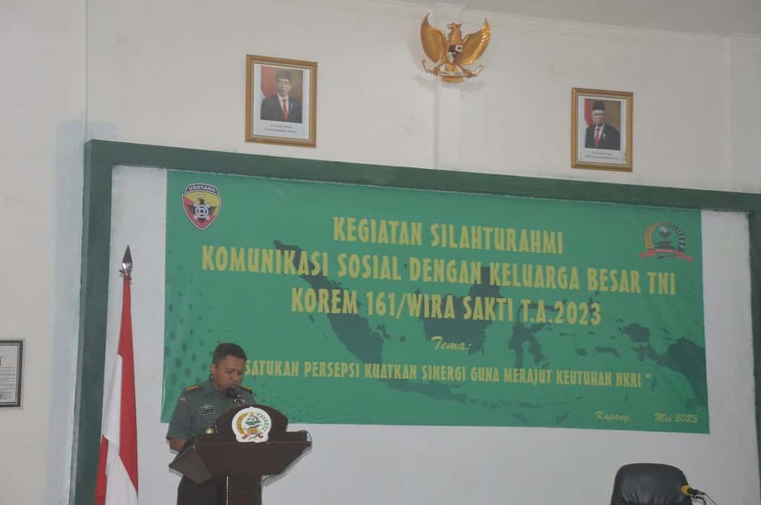 Guna Merajut Keutuhan NKRI, Korem 161/Wira Sakti Gelar Komsos dengan KBT