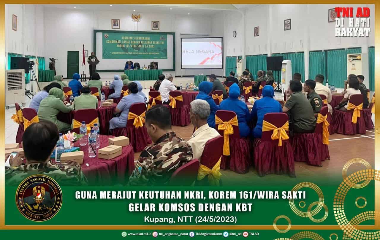 Guna Merajut Keutuhan NKRI, Korem 161/Wira Sakti Gelar Komsos dengan KBT