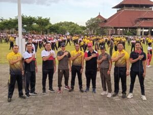 Rangkul Semua Pihak, Kodim Klungkung Gelar Senam Bersama
