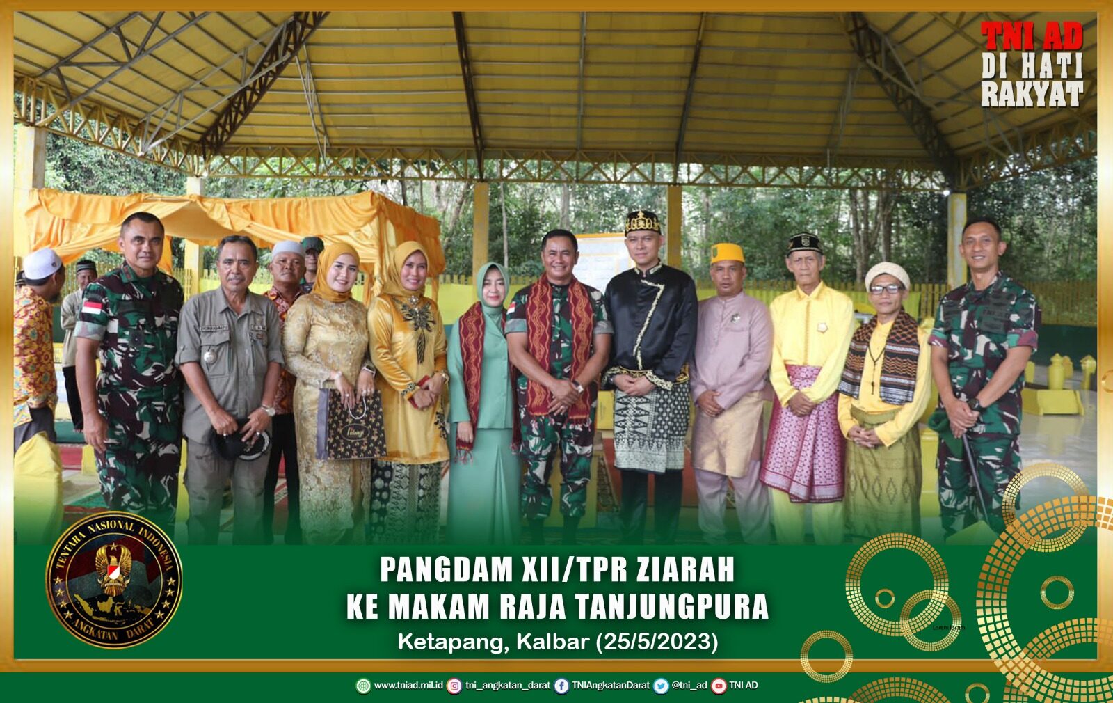 Pangdam XII/Tpr Ziarah ke Makam Raja Tanjungpura