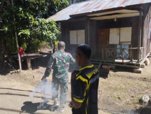 Satgas Yonif 143/TWEJ Cegah Penyebaran Malaria Dipedalaman Papua