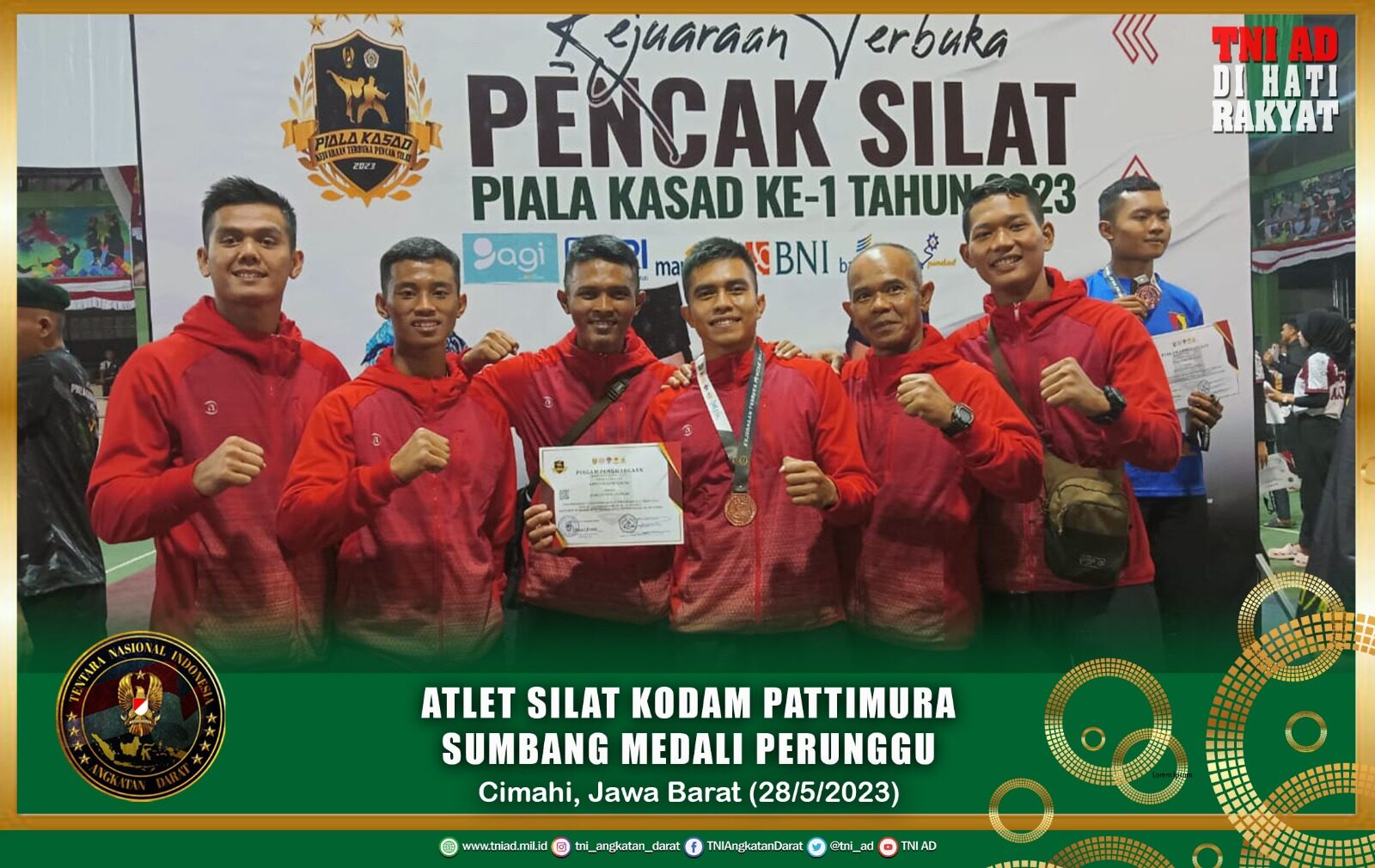 Atlet Silat Kodam Pattimura Sumbang Medali Perunggu