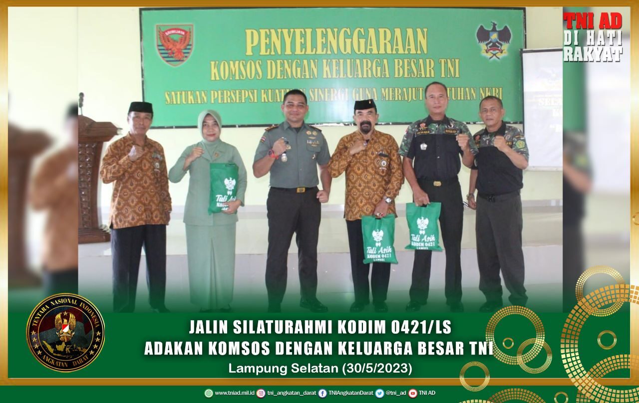 Jalin Silaturahmi Kodim 0421/LS Adakan Komsos dengan Keluarga Besar TNI