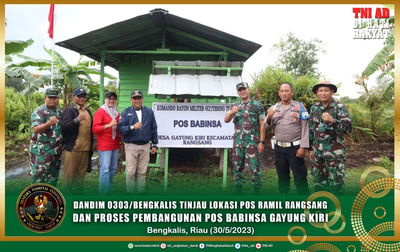 Dandim 0303/Bengkalis Tinjau Lokasi Pos Ramil Rangsang dan Proses Pembangunan Pos Babinsa Gayung Kiri