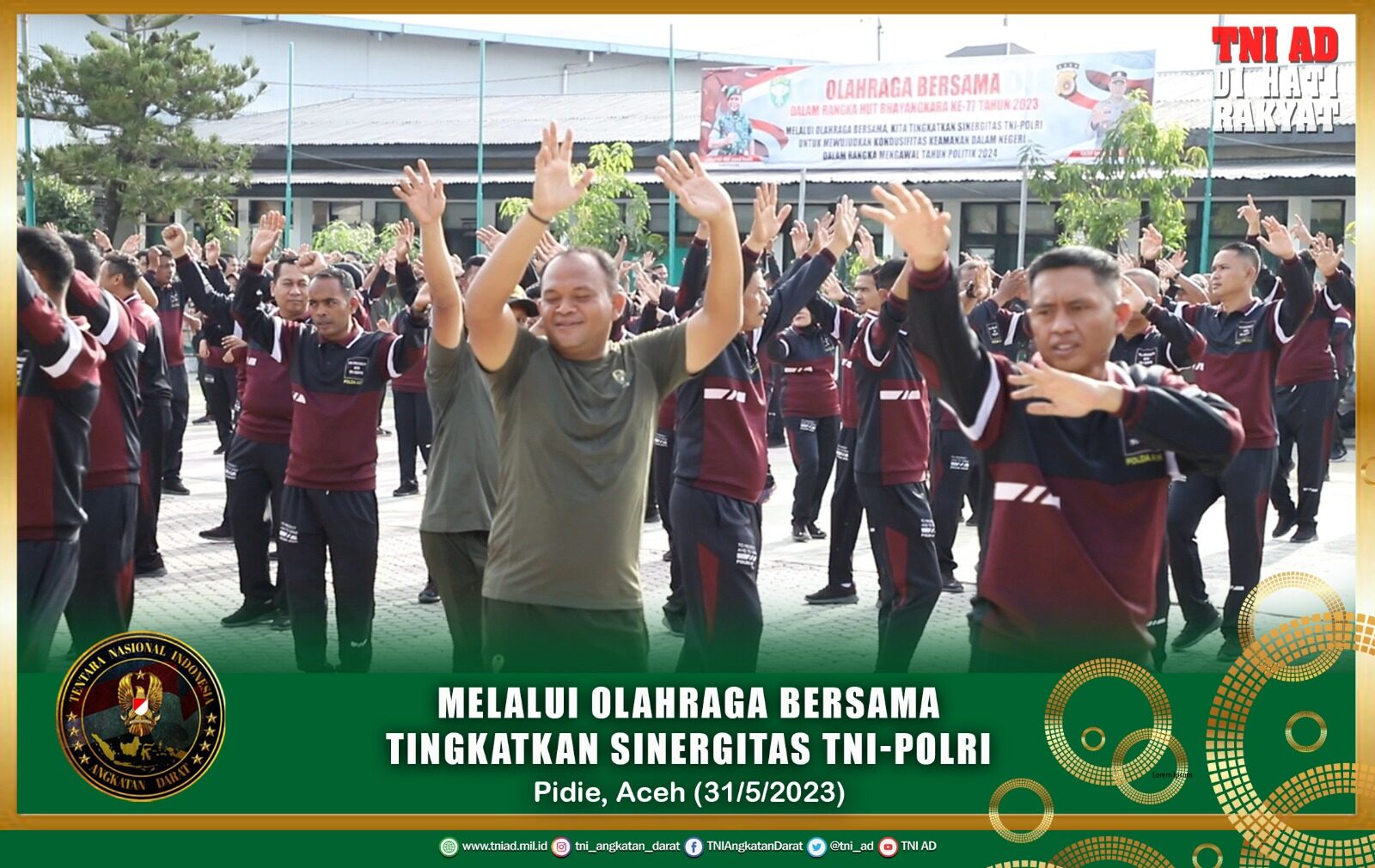 Melalui Olahraga Bersama Tingkatkan Sinergitas TNI-POLRI