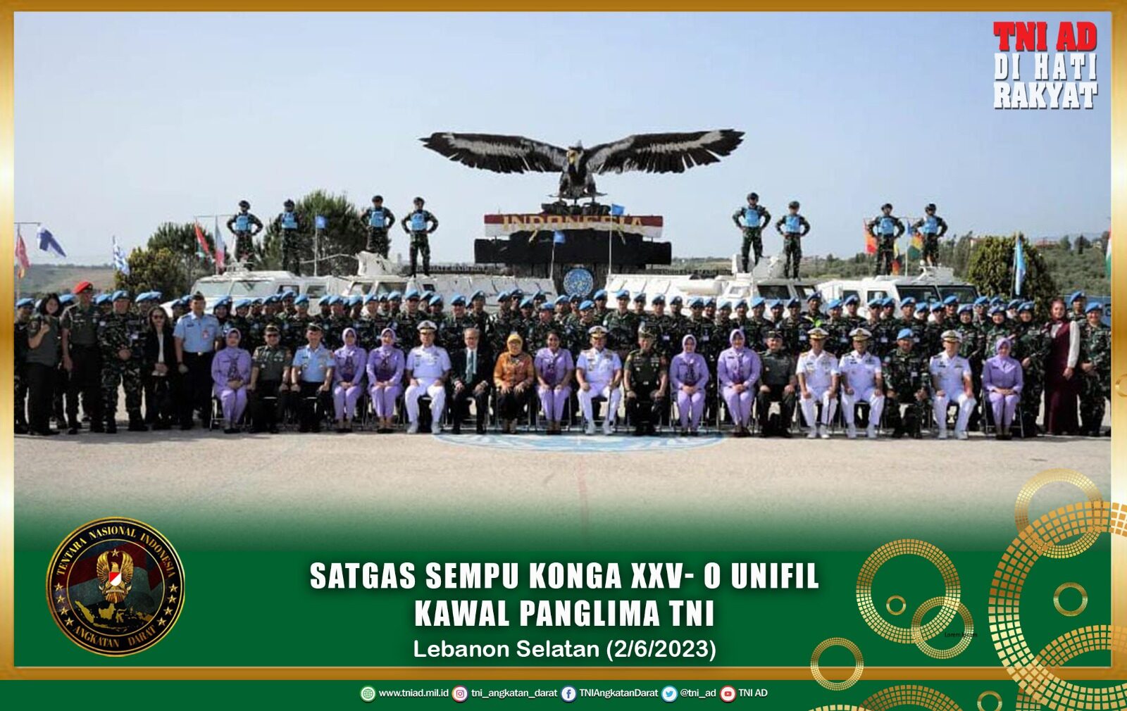 Satgas SEMPU XXV-O UNIFIL Kawal Panglima TNI