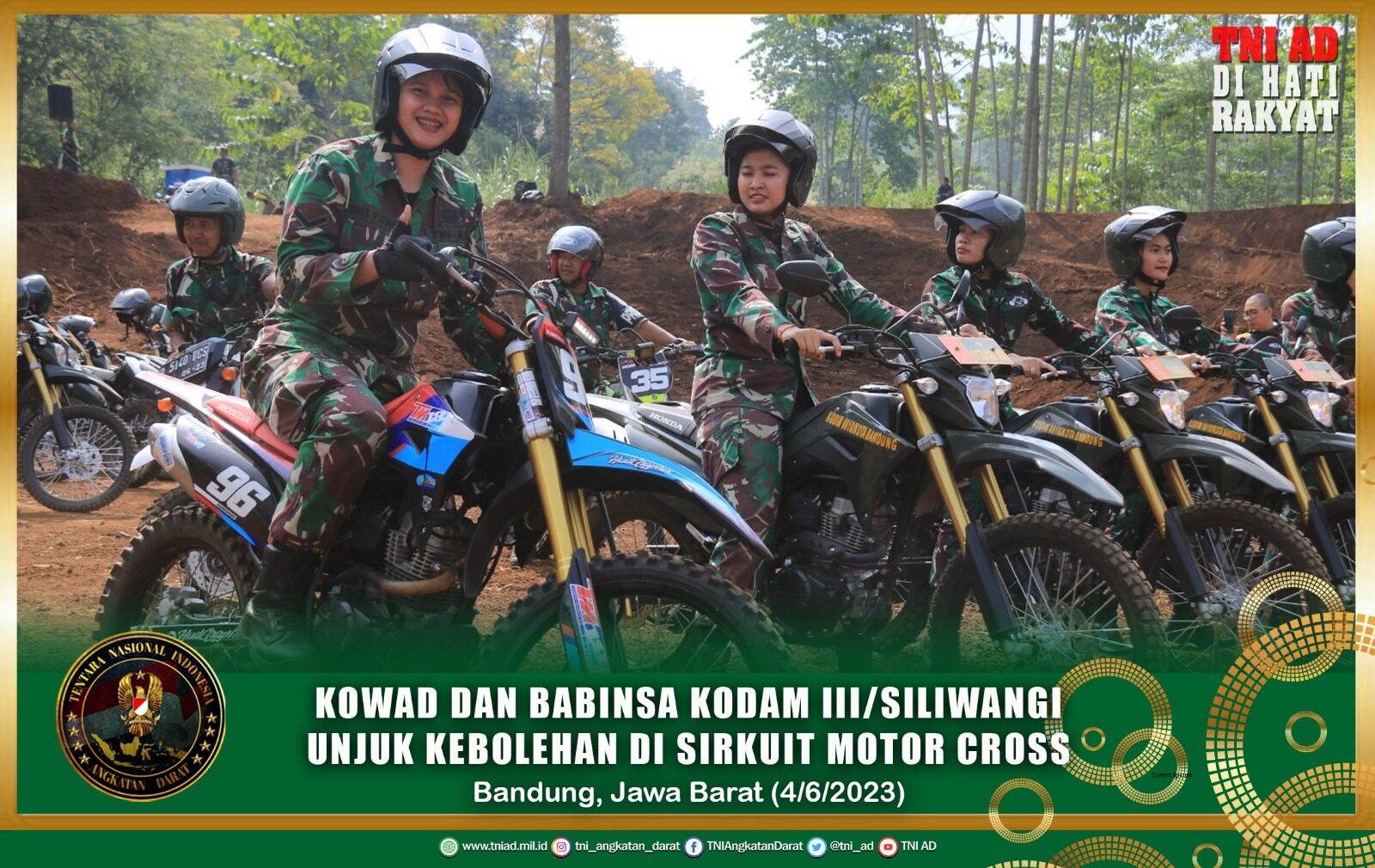 Pangdam III/SLW Mayjen TNI Kunto Arief Wibowo : Kowad Dan Babinsa Dapat Menambah Skill Serta Kepercayaan Diri Juga Adaptasi Pada Alat Yang Diberikan