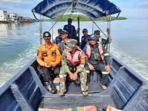 Prajurit Kodim 0303 Turut Cari Nelayan Tenggelam di Perairan Rupat