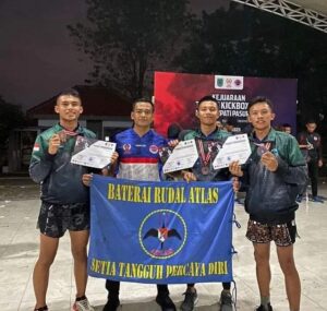 Prajurit Yonarhanud 2 Kostrad Raih Prestasi Ajang Kejuaraan Kick Boxing Piala Bupati Pasuruan