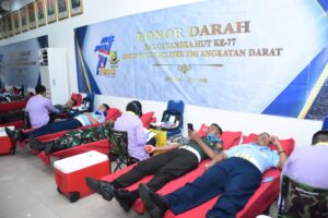 Sambut HUT ke 77, Insan Pomad Donor Darah