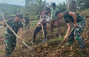 Dongkrak Ekonomi, Satgas Yonif 143/TWEJ Ajak Berkebun Masyarakat Papua