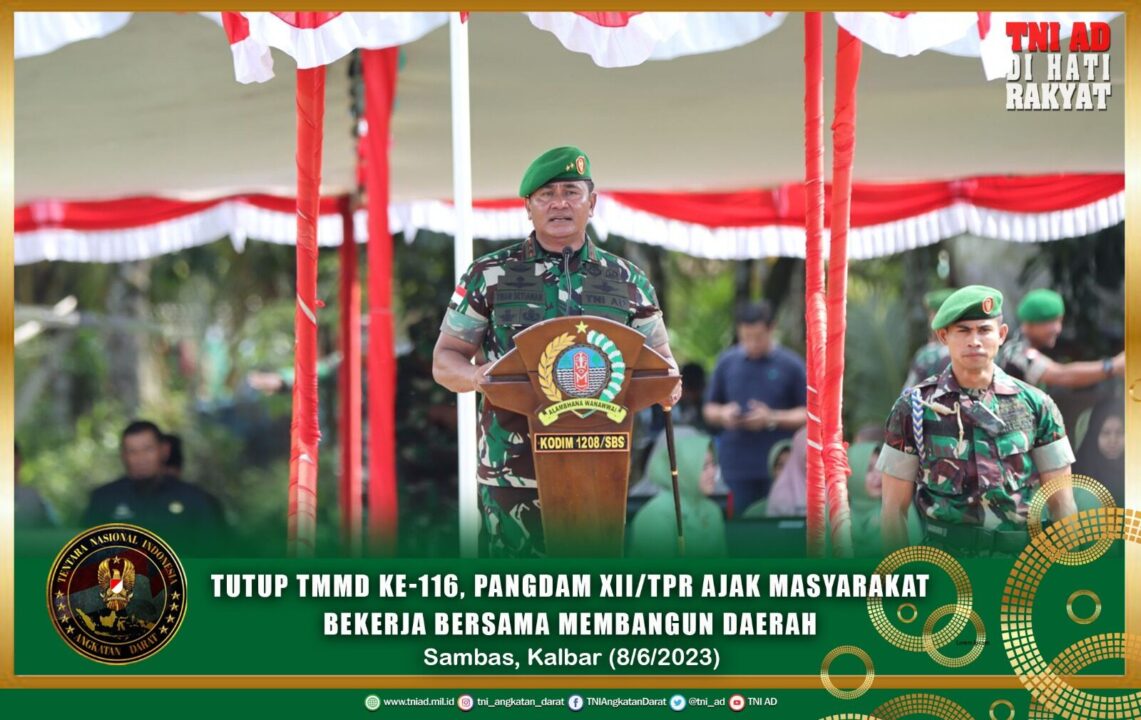 Tutup TMMD ke-116, Pangdam XII/Tpr Ajak Masyarakat Bekerja Bersama Membangun Daerah