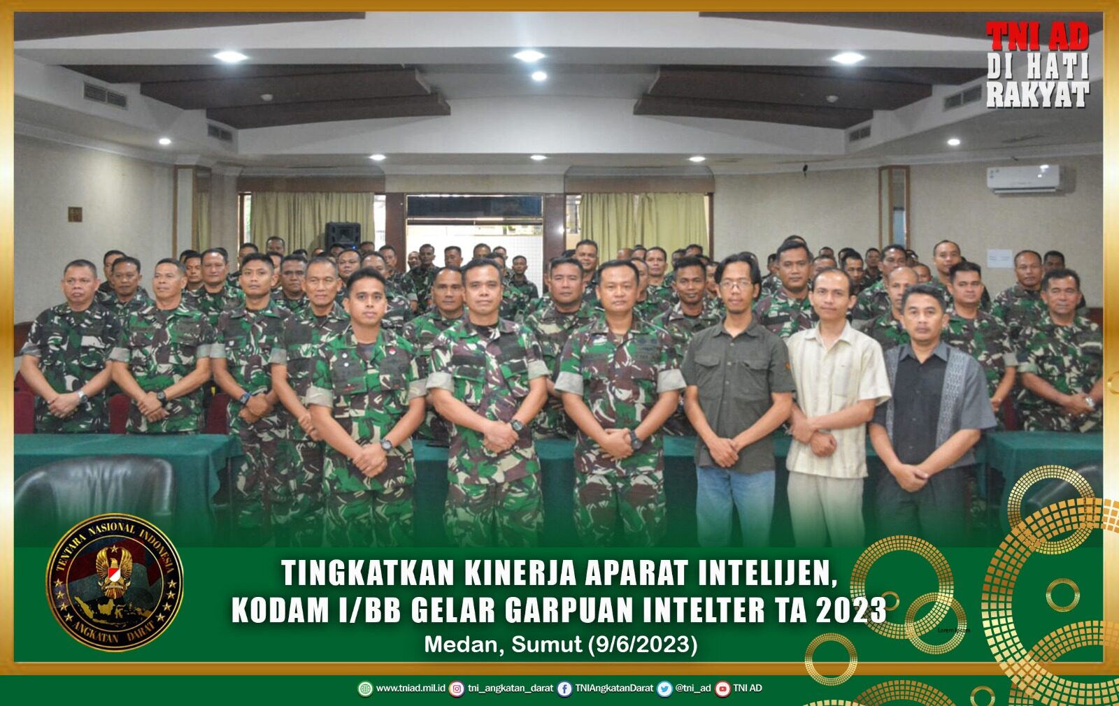 Tingkatkan Kinerja Aparat Intelijen, Kodam I/BB Gelar Garpuan Intelter TA 2023