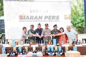 Pangdam XII/Tpr Hadiri Siaran Pers Hasil Penindakan Kanwil DJBC Kalimantan Bagian Barat