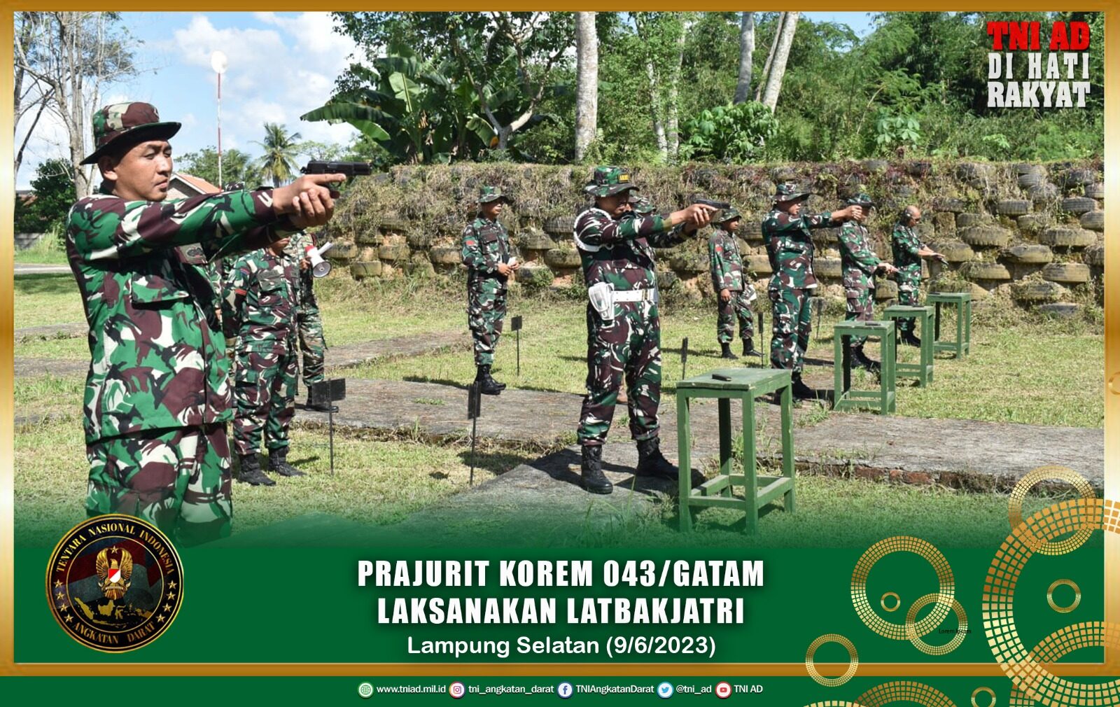 Prajurit Korem 043/Gatam Laksanakan Latbakjatri