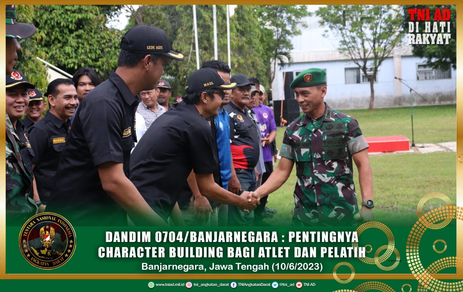 Dandim 0704/Banjarnegara : Pentingnya Character Building Bagi Atlet Dan Pelatih