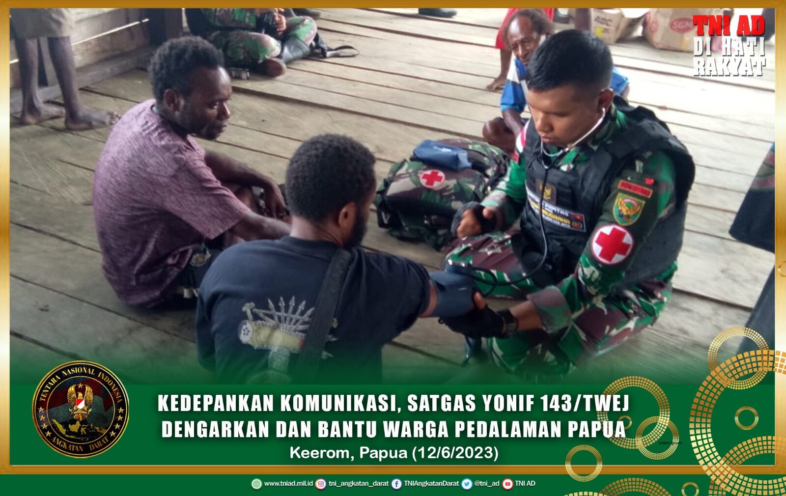 Kedepankan Komunikasi, Satgas Yonif 143/TWEJ Dengarkan dan Bantu Warga Pedalaman Papua