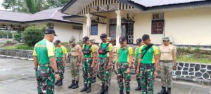 Satgas Yonarmed 10/Brajamusti dan TDM Karya Bakti Bersama di Batas Indonesia-Malaysia