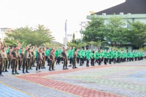 Jaga Kondisi Fisik dan Tumbuhkan Kebersamaan, Pangdam XII/Tpr Melaksanakan Olahraga Bersama