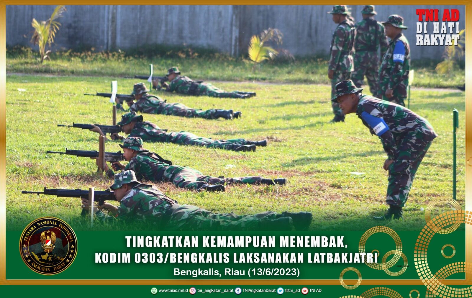 Tingkatkan kemampuan menembak, Kodim 0303/Bengkalis Laksanakan Latbakjatri