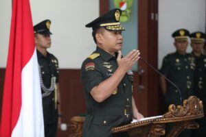 Kasad Terima Laporan Kenaikan Pangkat 18 Pati TNI AD