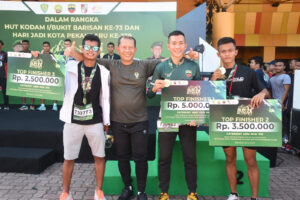 Peringati HUT Ke-73 Kodam I/BB, Korem 031/Wira Bima Gelar Fun Run 5K dan 10K.