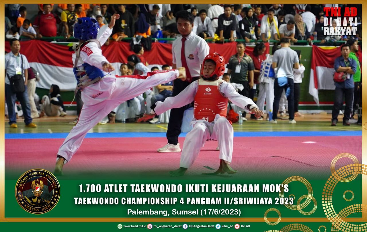 1.700 Atlet Taekwondo Ikuti Kejuaraan Mok's Taekwondo Championship 4 Pangdam II/Sriwijaya 2023