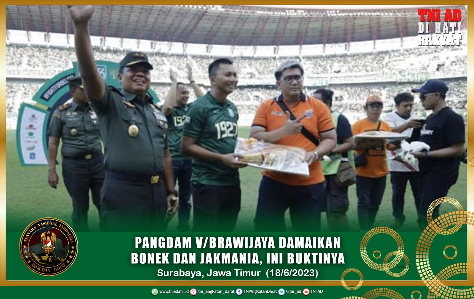 Pangdam V/Brawijaya Damaikan Bonek dan Jakmania, Ini Buktinya