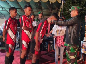 Dukung Open Turnamen Volly Putra Imanuel Cup II, Dandim 1621/TTS Saksikan Partai Final