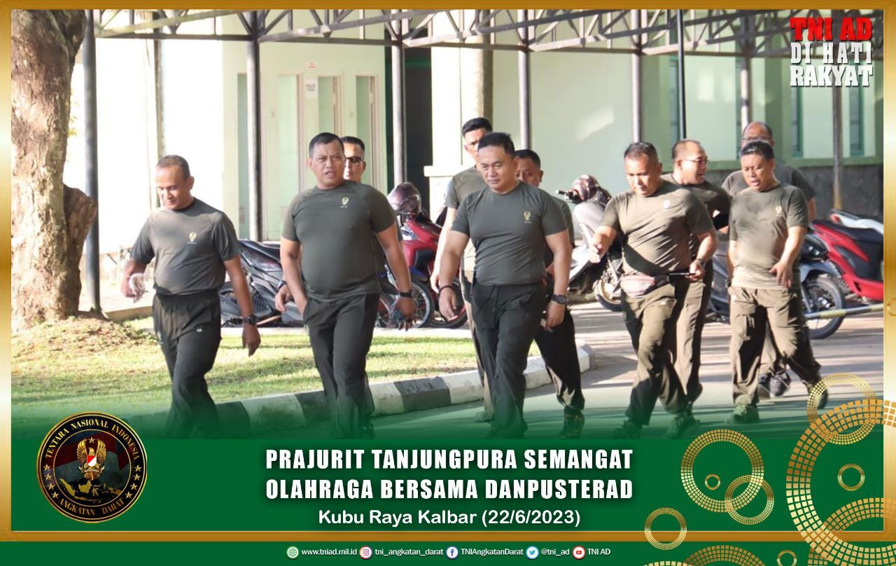 Prajurit Tanjungpura Semangat Olahraga Bersama Danpusterad