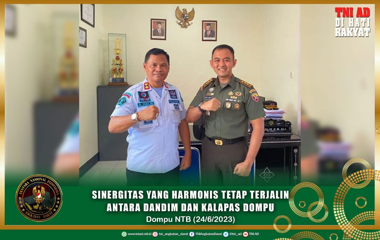 Sinergitas Yang Harmonis Tetap Terjalin Antara Dandim dan Kalapas Dompu