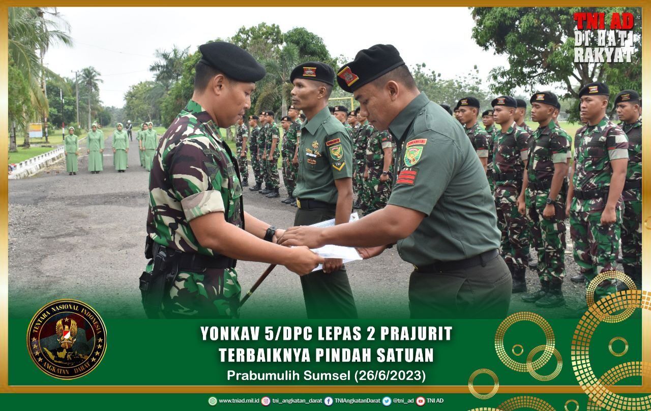 Yonkav 5/Dpc Lepas 2 Prajurit Terbaiknya Pindah Satuan