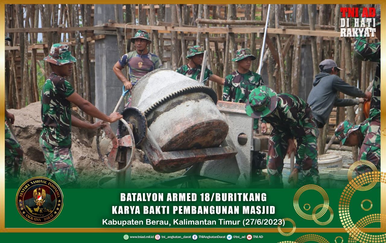 Batalyon Armed 18/Buritkang Karya Bakti Pembangunan Masjid