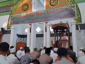 Danrem 031/WB Laksanakan Sholat Idul Adha dan Serahkan Hewan Kurban