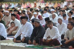 Danrem 043/Gatam Sholat Idul Adha1444 H Bersama Masyarakat Bandar Lampung