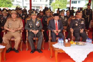 Danrem 102/Pjg Hadiri Upacara HUT Bhayangkara Ke-77