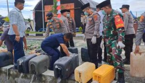 TNI – Polri dan Pemda Kabupaten Morowali Bersatu Melaksanakan Pemusnahan Barang Bukti Narkotika dan Miras