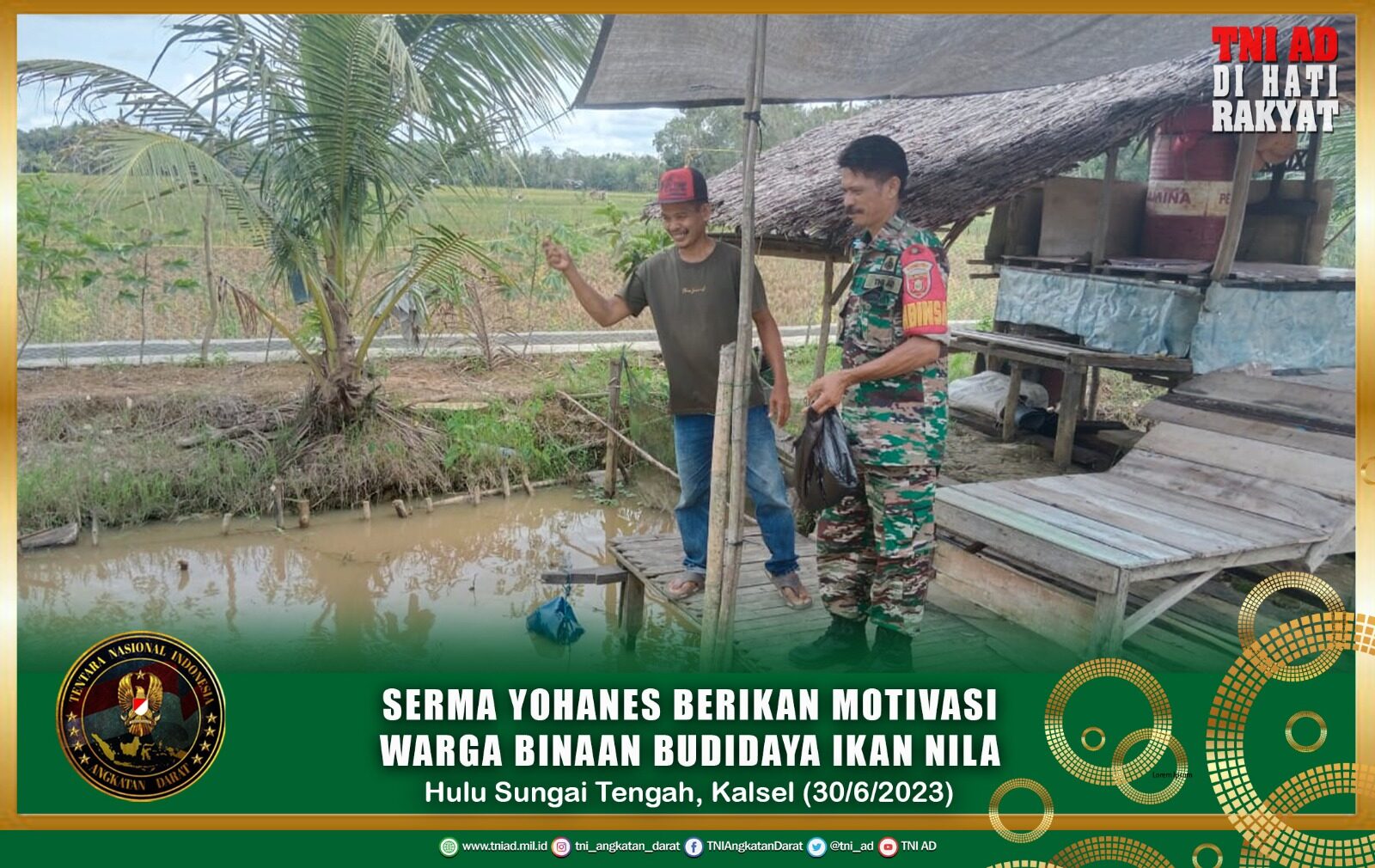 Serma Yohanes Berikan Motivasi Warga Binaan Budidaya Ikan Nila