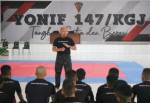 Yonif 147/KGJ Laksanakan Latihan Kaderisasi Pelatih Bela Diri Taktis